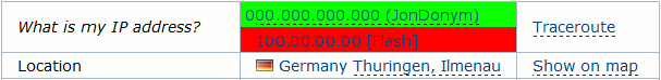 IP address not hidden